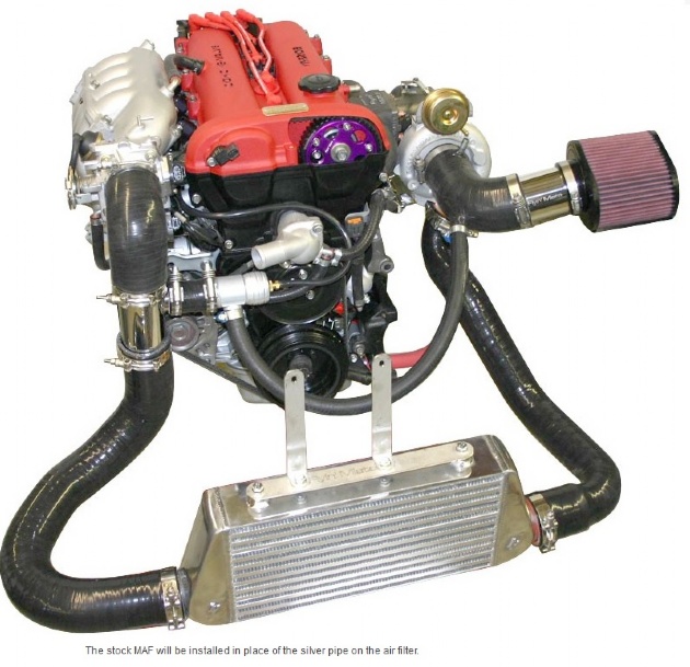 Flyin' Miata Voodoo II turbo system for NA8 chassis
